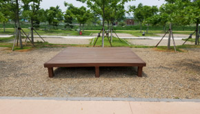 구미캠핑장 평상 전경