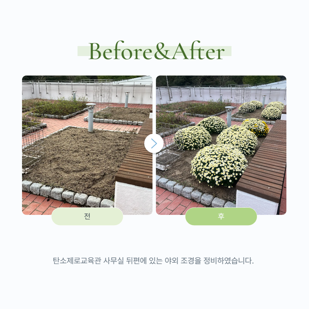 (탄소제로교육관) 야외 화단 개선 첨부 이미지