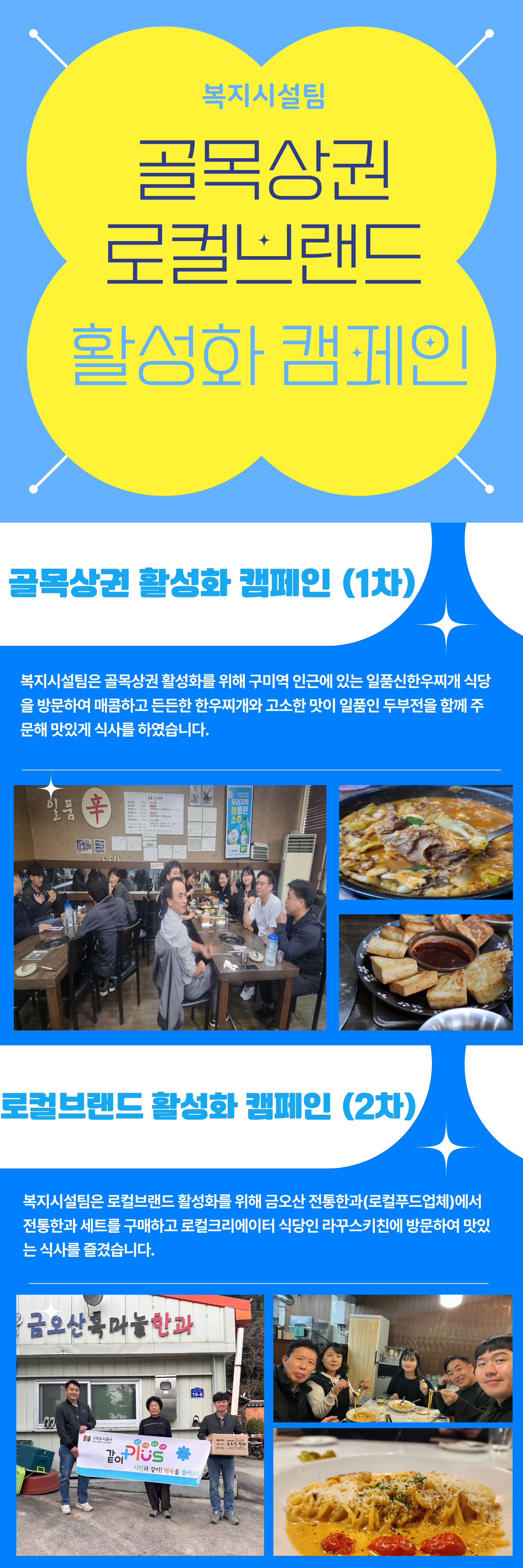 로컬브랜드·골목상권 활성화 팀별 릴레이 활동(복지시설팀) 첨부 이미지